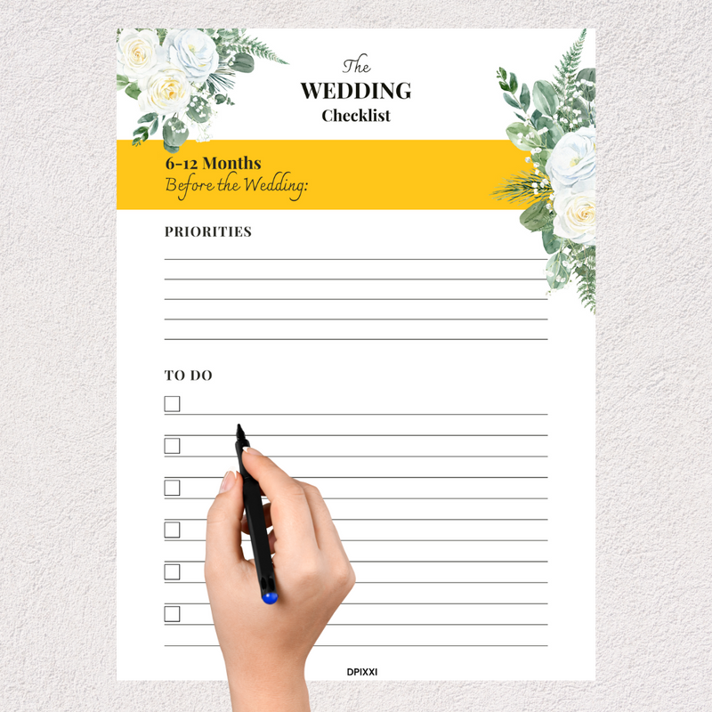 Wedding Checklist  | Before the Wedding, Priorities