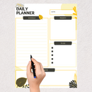 Peach Colorful with Abstract Illustration Daily Planner