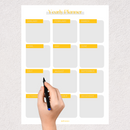 Abstract Yearly Planner| January to December