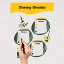 Illustrated Household Cleaning Checklist | Daily Task checklist