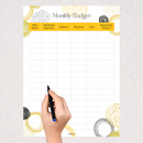 Planner Page Monthly Budget Table | Dept Name, Minimum Payment