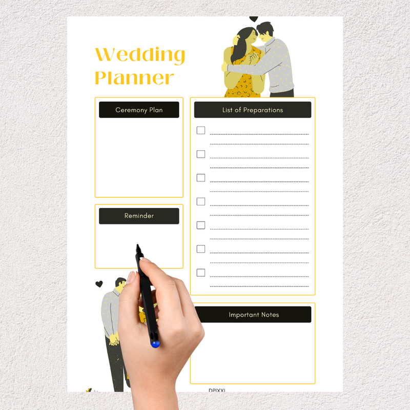 Wedding Planner | Ceremony Plan, List of Preparations, Reminder
