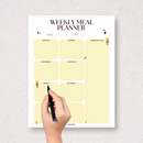 Simple Stylish Weekly Meal Planner | Week, Date, Monday To Sunday, Shopping List