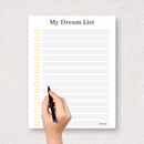Minimalist Dream List Goals Planner | My Dream List