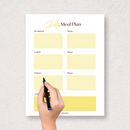 Clean Modern Daily Meal Planner | Breakfast, Lunch, Dinner, Notes, Steps to Take