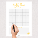 Minimal Floral Illustration Monthly Planner | Notes & Reminders