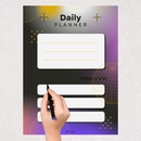 Blue and Purple Gradient Illustration Daily Planner