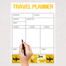 Simple Illustrative Travel Planner | Destination, Departure, Arrival, Activities, Budget