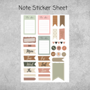 Note Sticker Sheets Collections | To Do List, Heart, Monday, Tuesday, Wednesday, Thrusday, Friday, Saturday, Sunday