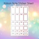 Ribbon Note Sticker Sheets Collections