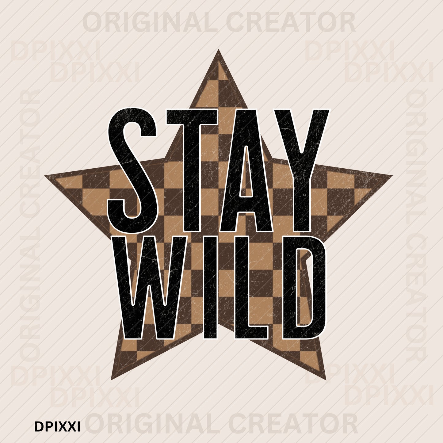 Stay WIld Checker Stars