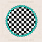 PNG, SVG Custom Circle Checker with Turquoise Borders