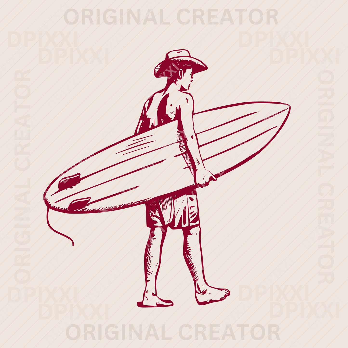 Coastal Walking Cowboy Surfboard