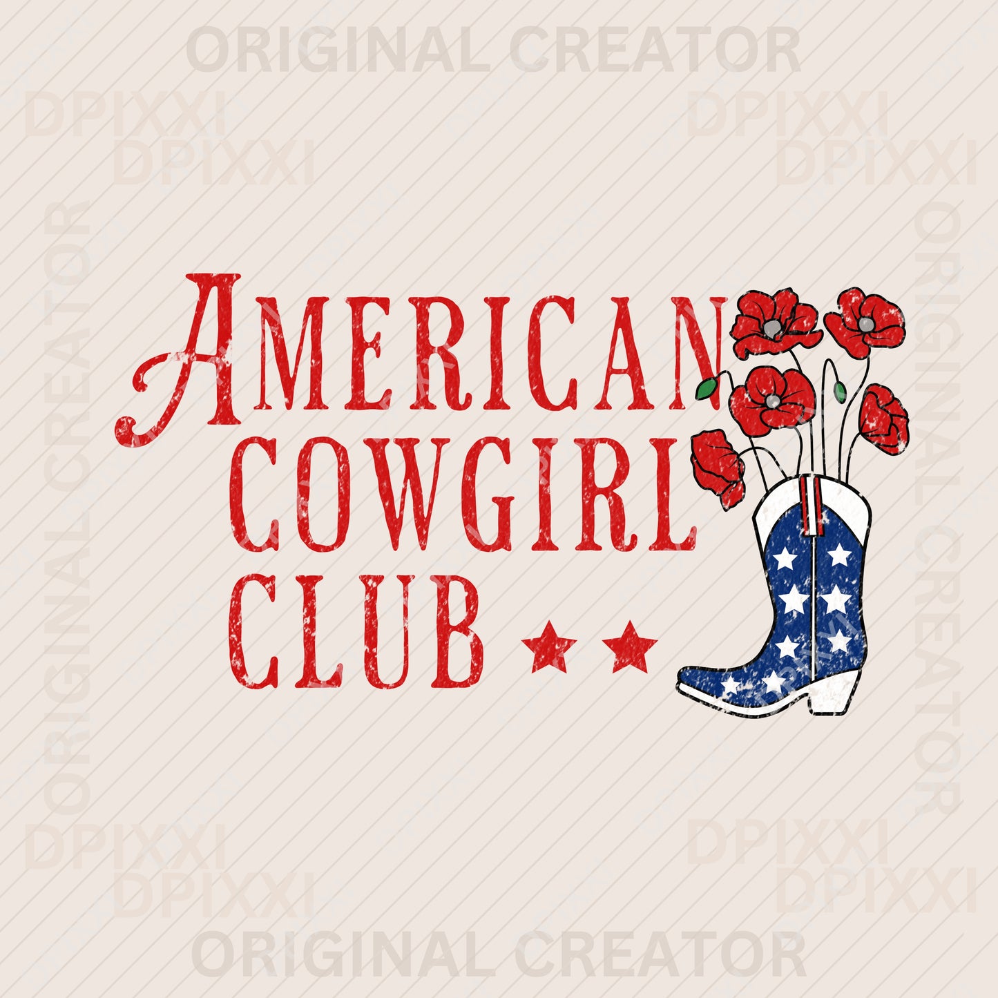 American Cowgirl Club Shoe Flower