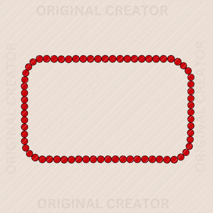 Bundle Red Turquoise Borders Frame