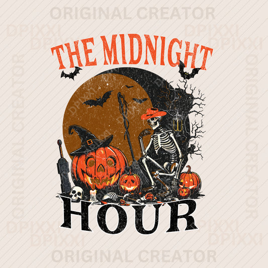 The Midnight Hour Pumpkin Cowboy Skeleton