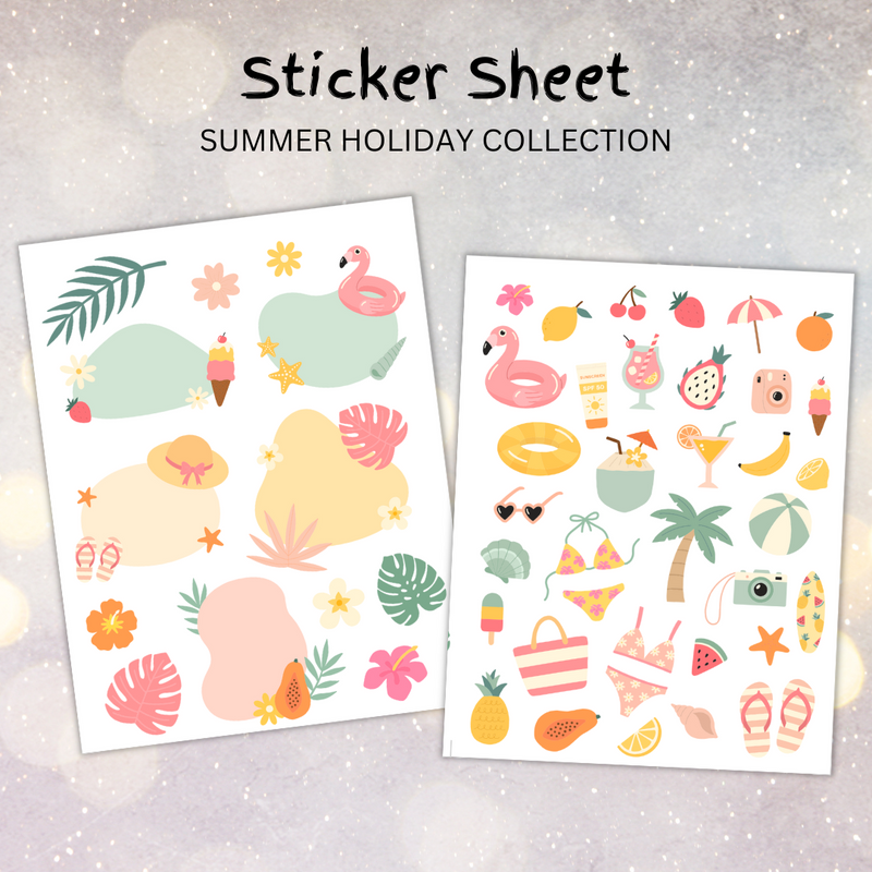 Summer Holiday Sticker Sheets Collections