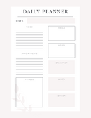 Beige and White Simple A4 Daily Planner