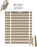 Minimalist Daily Activity Planner | Time, Activity