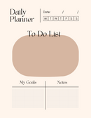 Brown Simple Daily Planner