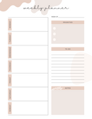 Clean & Simple Weekly Planner Template