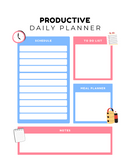 Colorful Productive Daily Planner