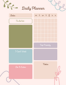 Cute Colourful Paste Daily Planner