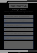 Modern Workspace Cleaning Checklist | Workspace Cleaning Checklist