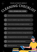 Clean Bold Cleaning Checklist | Household task checklist