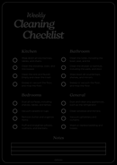 Minimalist Weekly Cleaning Checklist | Household Cleaning Checklist
