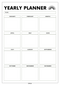 Modern Simple Yearly Schedule Planner| January to December