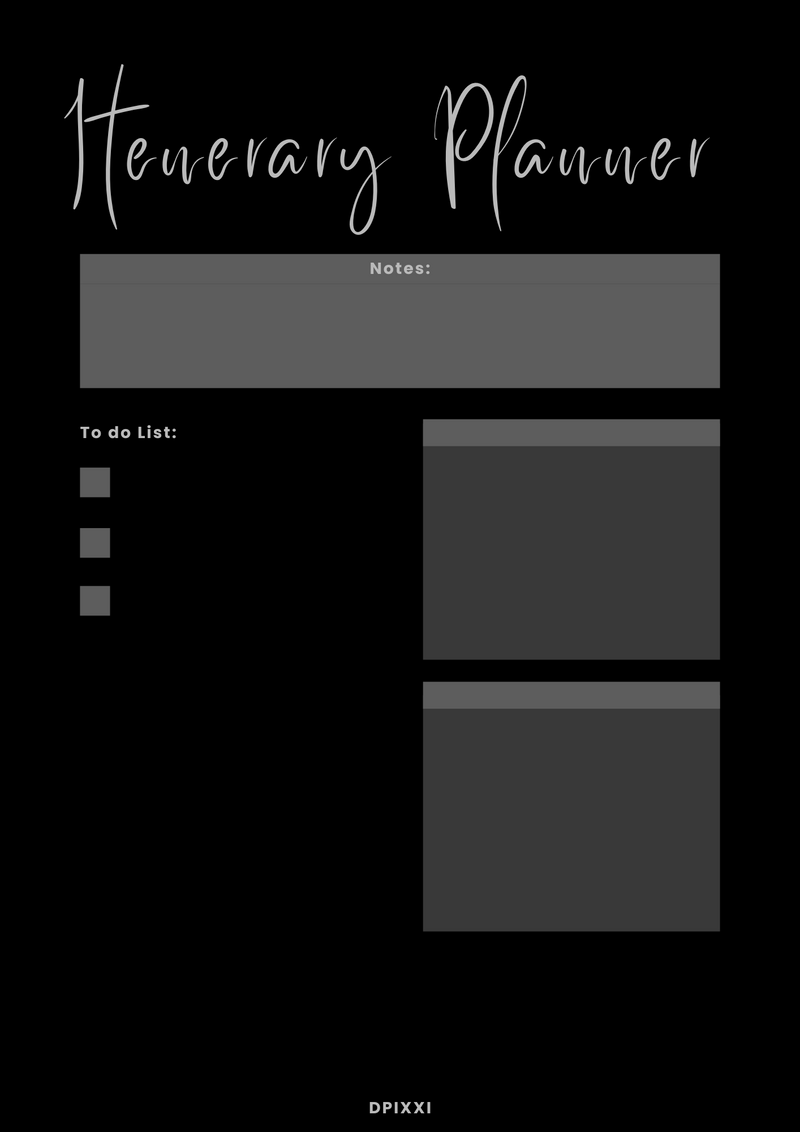 Illustrated Itinerary Planner | To Do List