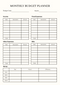 Elegant and Clean Monthly Budget Planner Sheet | Budget Goal, Income, Fixed Expenses, Bills, Other Expenses, Recap
