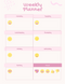 Emoji Daily Weekly Schedule Planner | Monday to Sunday, Mood