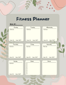 Funny Fitness Planner Template | Monday to Sunday, Exercise