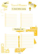 Travel Planner Template | To check Before Leaving, Packing List