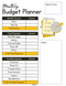 Minimalist Financial Monthly Budget Planner | Monthly Income, Fixed Expenses, Variable Expenses, Amount