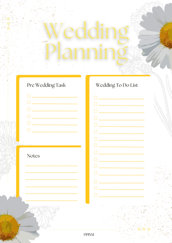 Wedding Timeline Planner | Pre Wedding Task, Wedding To Do List