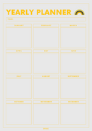 Modern Simple Yearly Schedule Planner| January to December