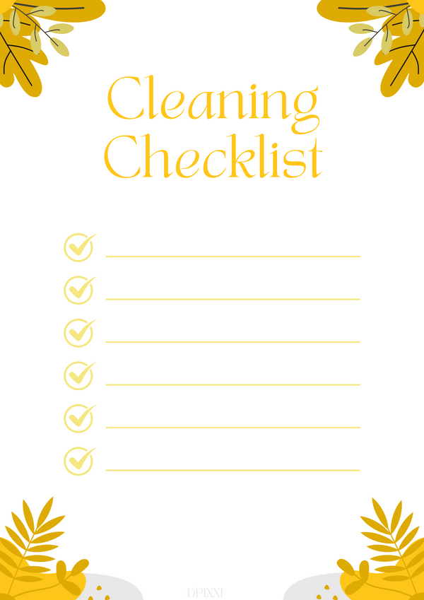 Illustrative Foral Cleaning Checklist | Cleaning Task Checklist