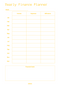Yearly Finance Planner Minimal Sheet| January to December