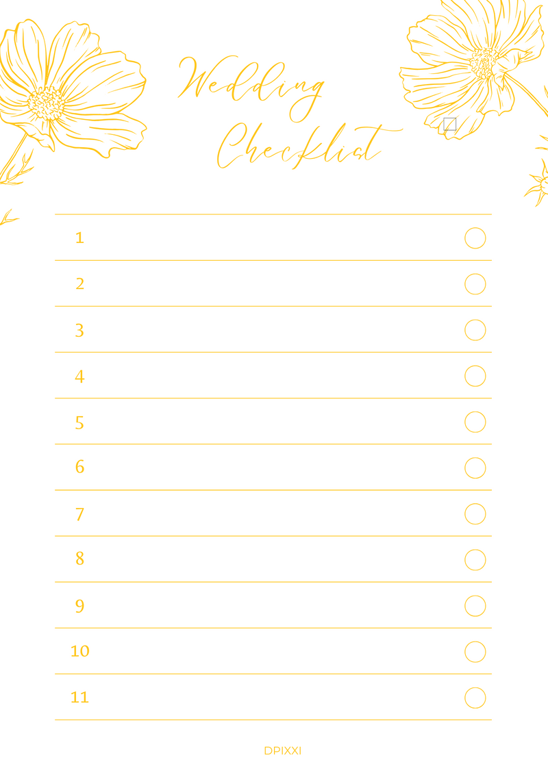 Terracotta Wedding Checklist
