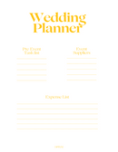 Wedding Planner | Pre-Event Taks list, Event Suppliers