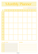 Simple Minimalist Monthly Planner | Monday to Sunday