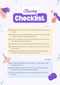 Illustration Cleaning Checklist | General and Monthly Cleaning task