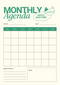 Illustrative Monthly Planner | Appointments, Monday to Sunday