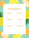 Teal Fruity Background Meal Planner | Monday To Saturday