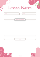 Modern Abstract Lesson Notes Planner | Lesson Focus $ Goals, Topic