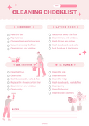 Simple and Lively Cleaning Checklist  Household Routine Checklist