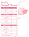 Minimalist Financial Monthly Budget Planner | Monthly Income, Fixed Expenses, Variable Expenses, Amount